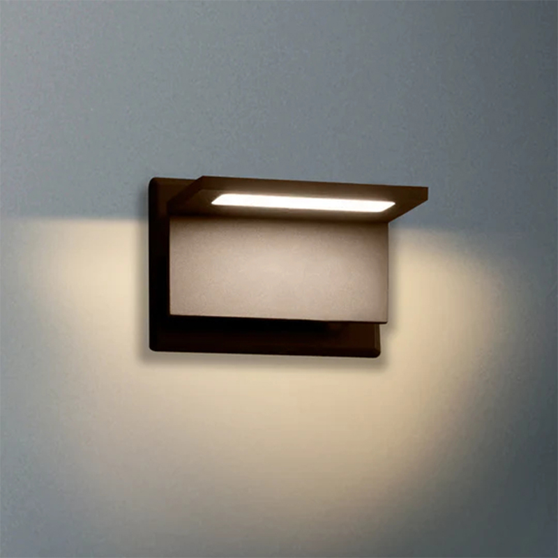 17309 IP54 10W 680Lm LED โคมไฟติดผนังกลางแจ้งสีดำ/เทา/ขาว